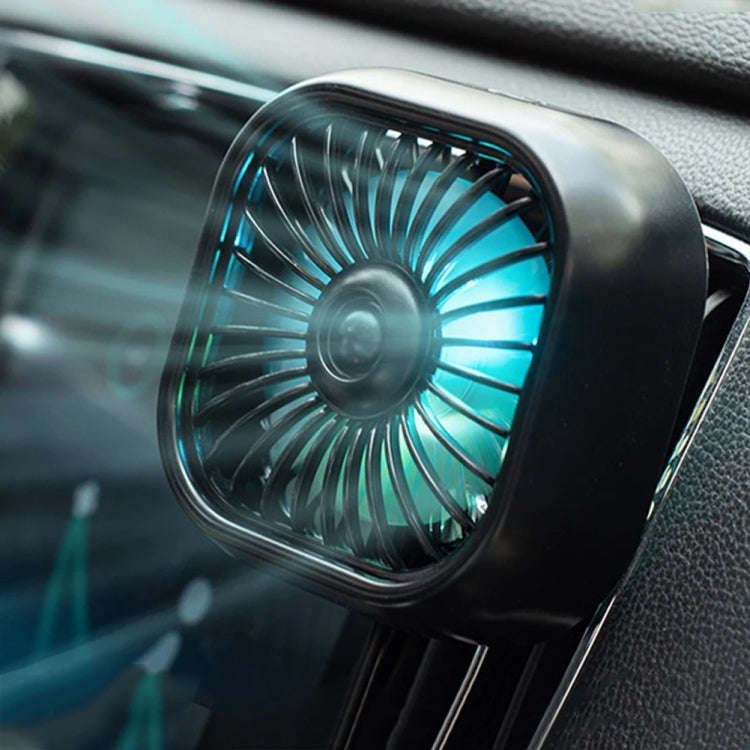 F11 Car USB Colorful Gradient Light Cooling Fan Automotive Interior, Color: Black
