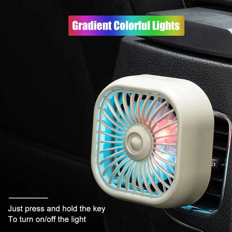 F11 Car USB Colorful Gradient Light Cooling Fan Automotive Interior, Color: Black
