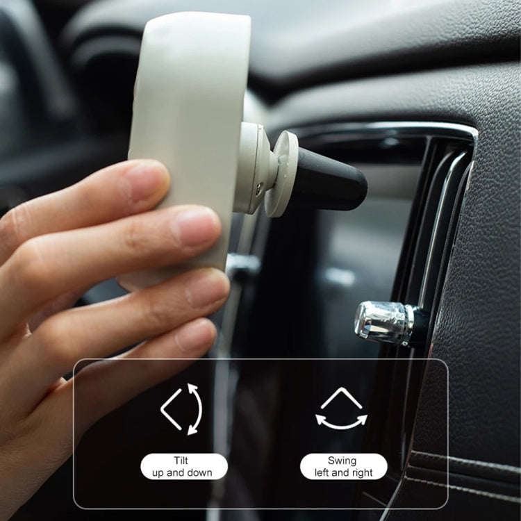 F11 Car USB Colorful Gradient Light Cooling Fan Automotive Interior, Color: Khaki