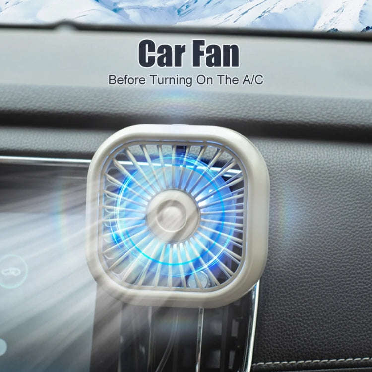 F11 Car USB Colorful Gradient Light Cooling Fan Automotive Interior, Color: Black