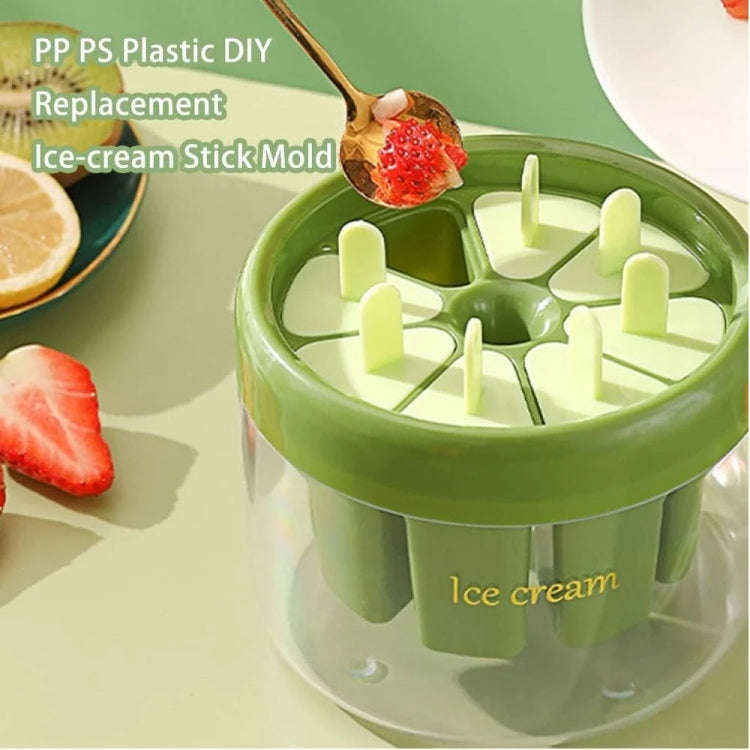 Homemade Popsicle Molds 8 Grid Ice Popsicle Maker With Ice Storage Bin(Green)