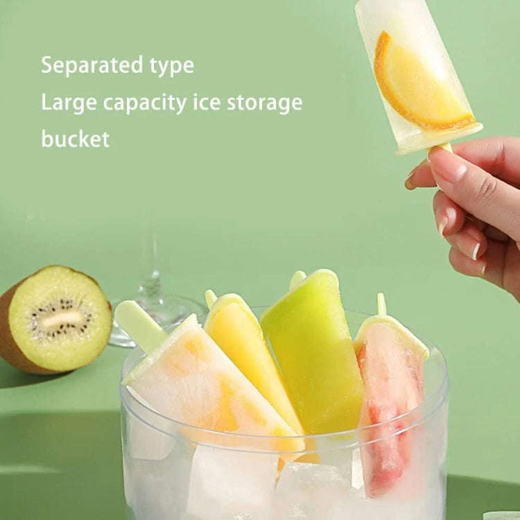 Homemade Popsicle Molds 8 Grid Ice Popsicle Maker With Ice Storage Bin(Green)