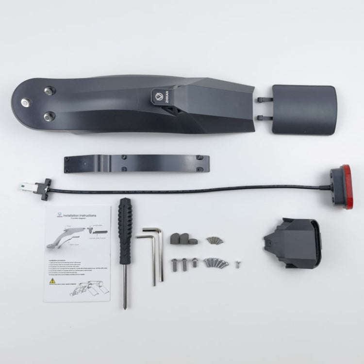 ZHIKAN Electrical Scooter Multifunctional Mudguard With Taillight For Xiaomi M365 / PRO / PRO2(Red)