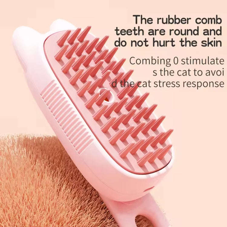 Pet Electrical Spray Massage Comb Hair Removal Cleaning Grooming Brush(Ship Rotating Handle Purple)