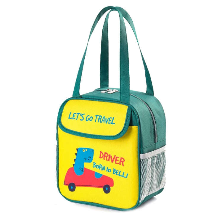 Portable Lunch Bag Bento Box Carrying Case Cute Cartoon Insulated Picnic Bag, Color: Green
