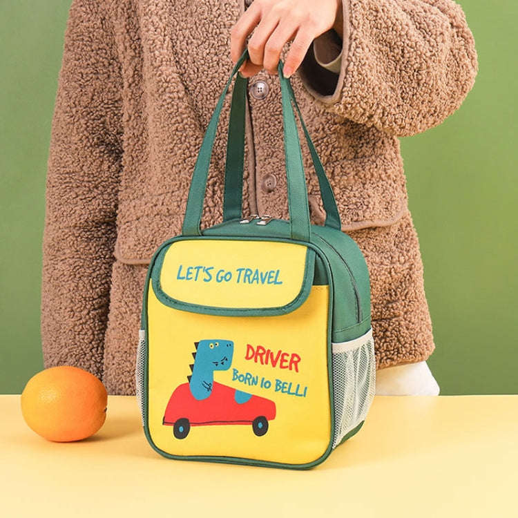 Portable Lunch Bag Bento Box Carrying Case Cute Cartoon Insulated Picnic Bag, Color: Green