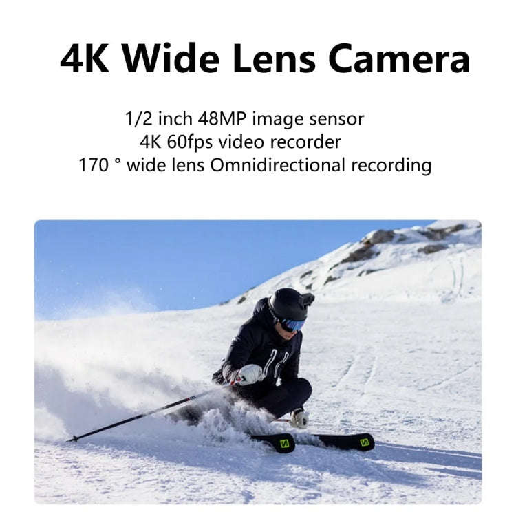 VIRAN V9 4K Dual Color Screen Diving Anti-Shake Action Camera Outdoor Cycling Travel Recorder(Round)