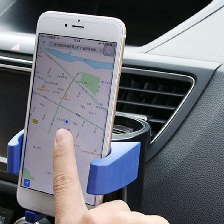 Car Air Conditioner Air Outlet Mobile Phone Water Cup Holder(Black)