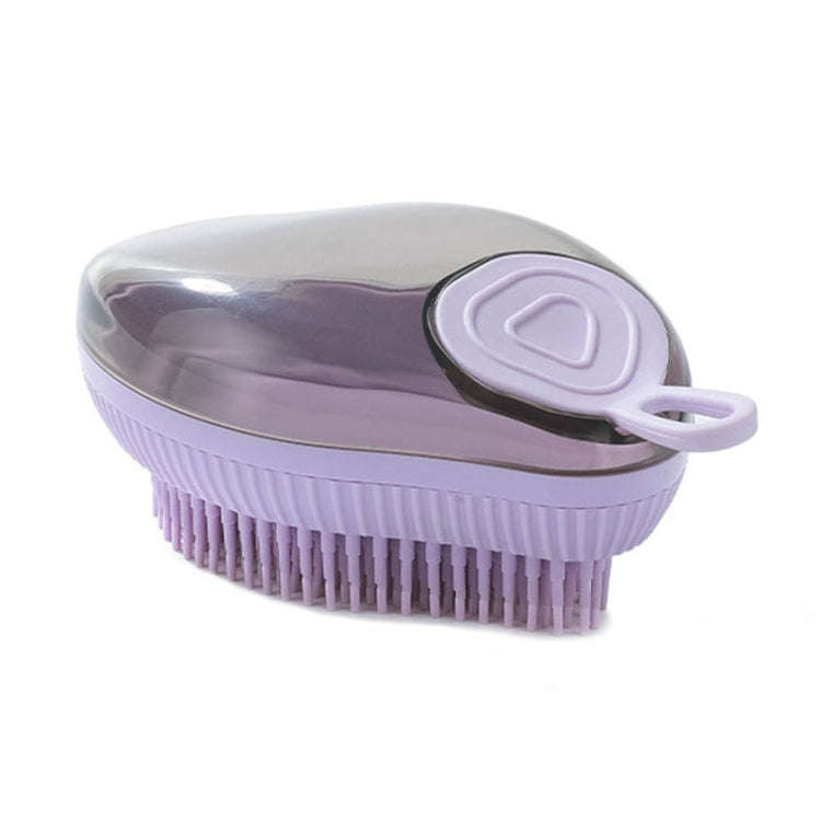 Dog Cleaning Supply Fillable Shower Gel Type Cats Dog Massage Bathing Brush, Style: Fine End (Pur...