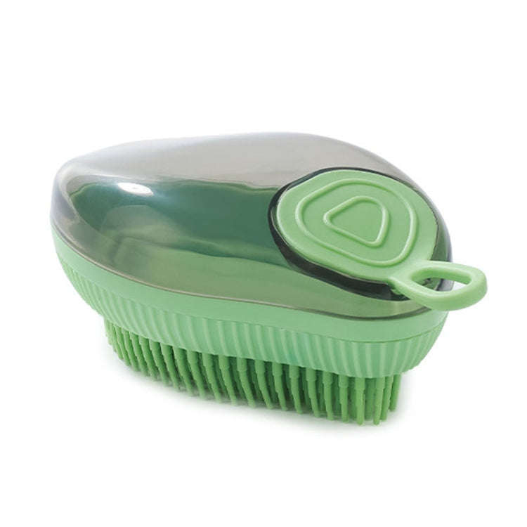 Dog Cleaning Supply Fillable Shower Gel Type Cats Dog Massage Bathing Brush, Style: Fine End (Green)