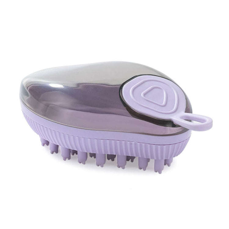 Dog Cleaning Supply Fillable Shower Gel Type Cats Dog Massage Bathing Brush, Style: Thick End (Pu...