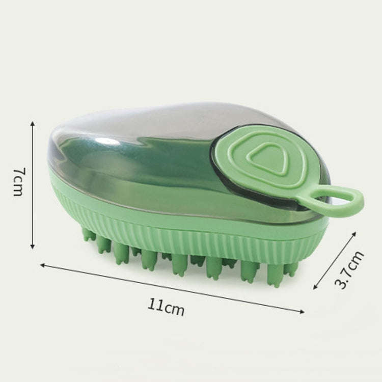 Dog Cleaning Supply Fillable Shower Gel Type Cats Dog Massage Bathing Brush, Style: Thick End (Gr...