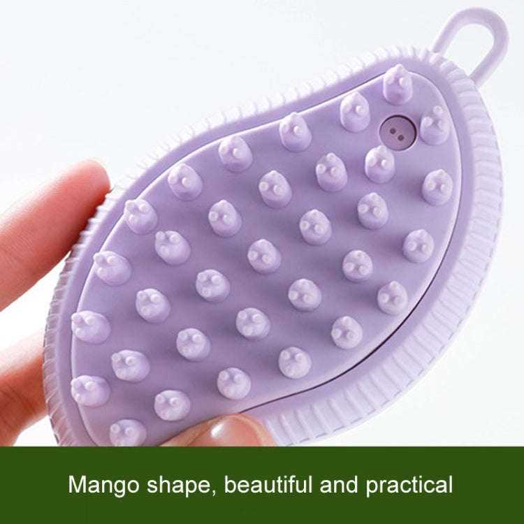 Dog Cleaning Supply Fillable Shower Gel Type Cats Dog Massage Bathing Brush, Style: Fine End (Pur...