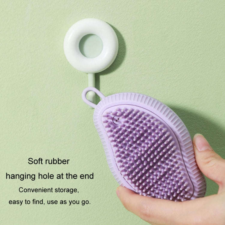 Dog Cleaning Supply Fillable Shower Gel Type Cats Dog Massage Bathing Brush, Style: Fine End (Pur...