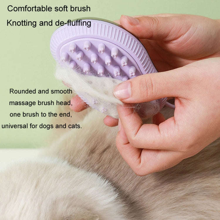 Dog Cleaning Supply Fillable Shower Gel Type Cats Dog Massage Bathing Brush, Style: Thick End (Blue)