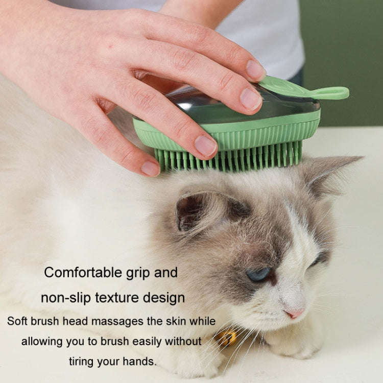 Dog Cleaning Supply Fillable Shower Gel Type Cats Dog Massage Bathing Brush, Style: Thick End (Blue)