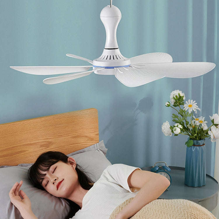 USB Home Dormitory Mute High Wind Power Mini Fan Six Blade Small Ceiling Fan, Style: Single Fan