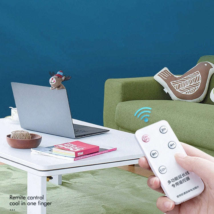 USB Home Dormitory Mute High Wind Power Mini Fan Six Blade Small Ceiling Fan, Style: Fan+Remote C...