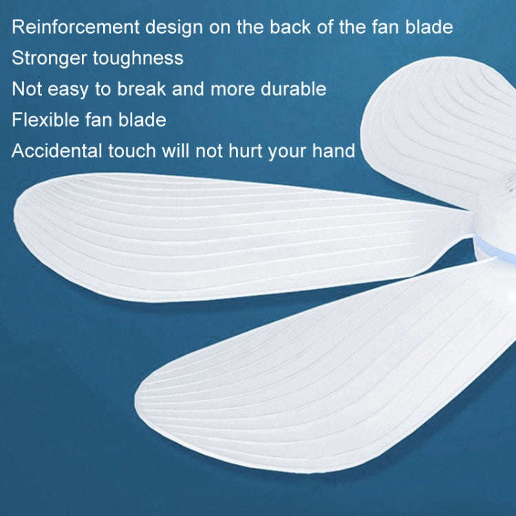 USB Home Dormitory Mute High Wind Power Mini Fan Six Blade Small Ceiling Fan, Style: Fan+Remote C...