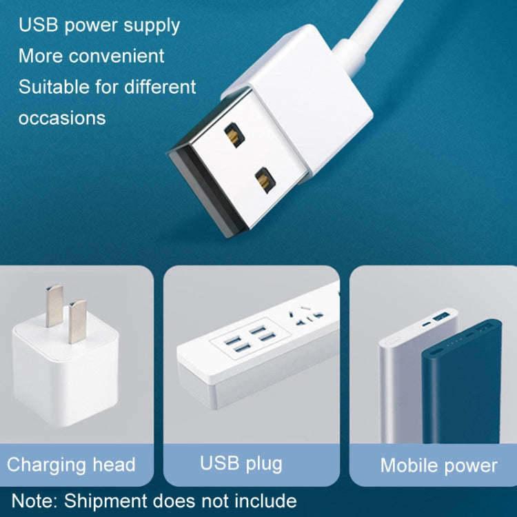 USB Home Dormitory Mute High Wind Power Mini Fan Six Blade Small Ceiling Fan, Style: Fan+Remote C...