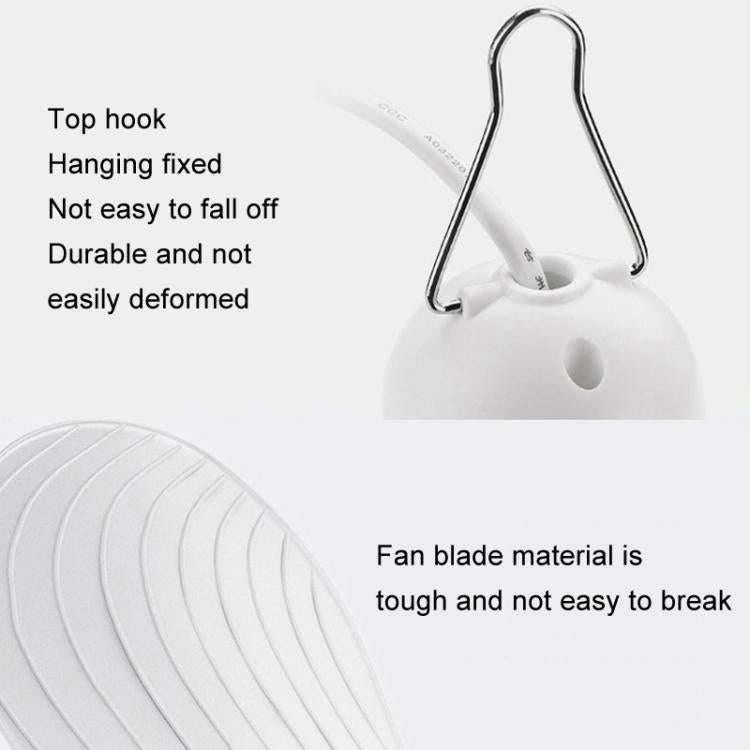 USB Home Dormitory Mute High Wind Power Mini Fan Six Blade Small Ceiling Fan, Style: Fan+Remote C...