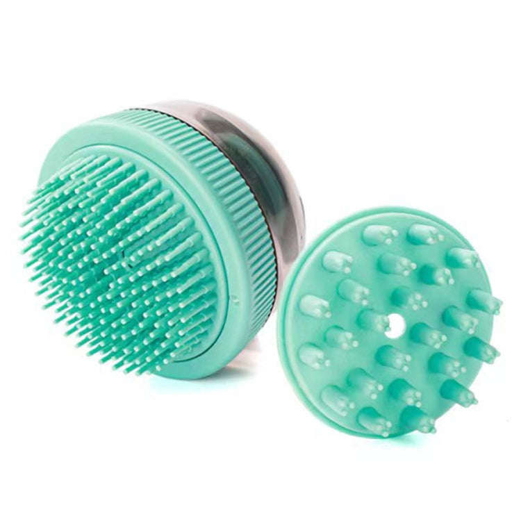 Pet Cleaning Supply Capsule Refillable Shower Gel Type Cats Dogs Bathing Massage Brush(Blue)