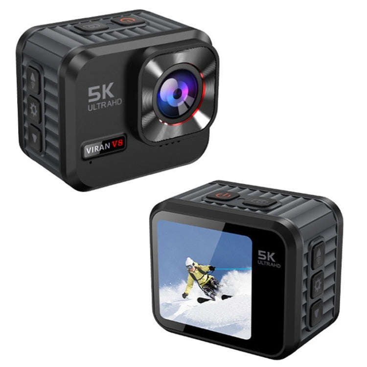VIRAN V8 5K Ultra-Clear Outdoor Diving Anti-Shake Sports Camera Cycling Helmet Driving Recorder(B...