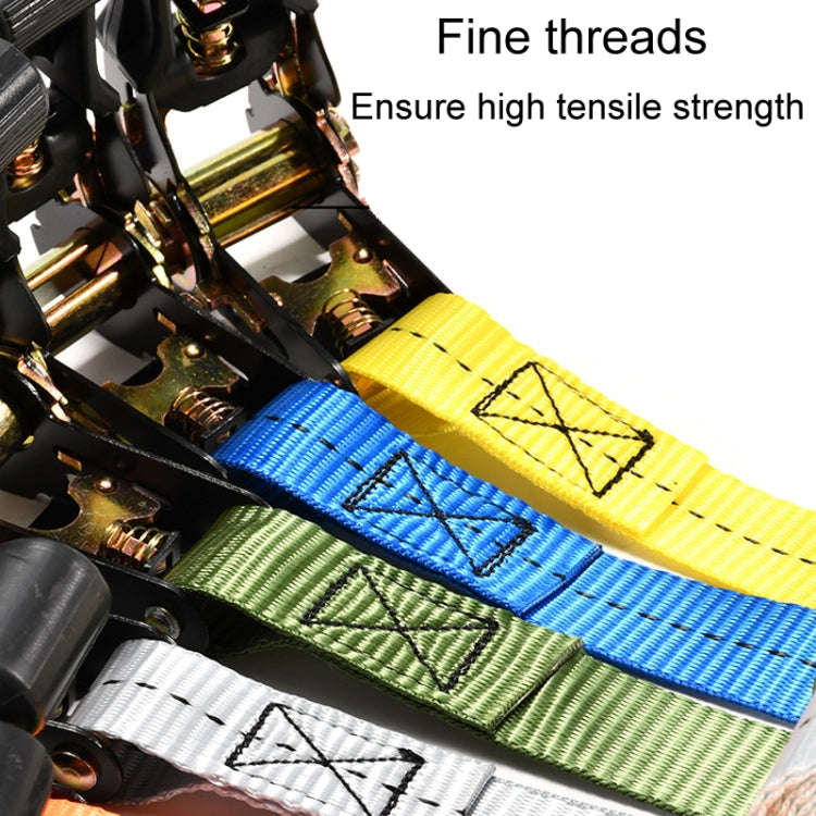 Motorcycle Ratchet Tensioner Cargo Bundling And Luggage Fixing Straps, Specification: Orange 3m