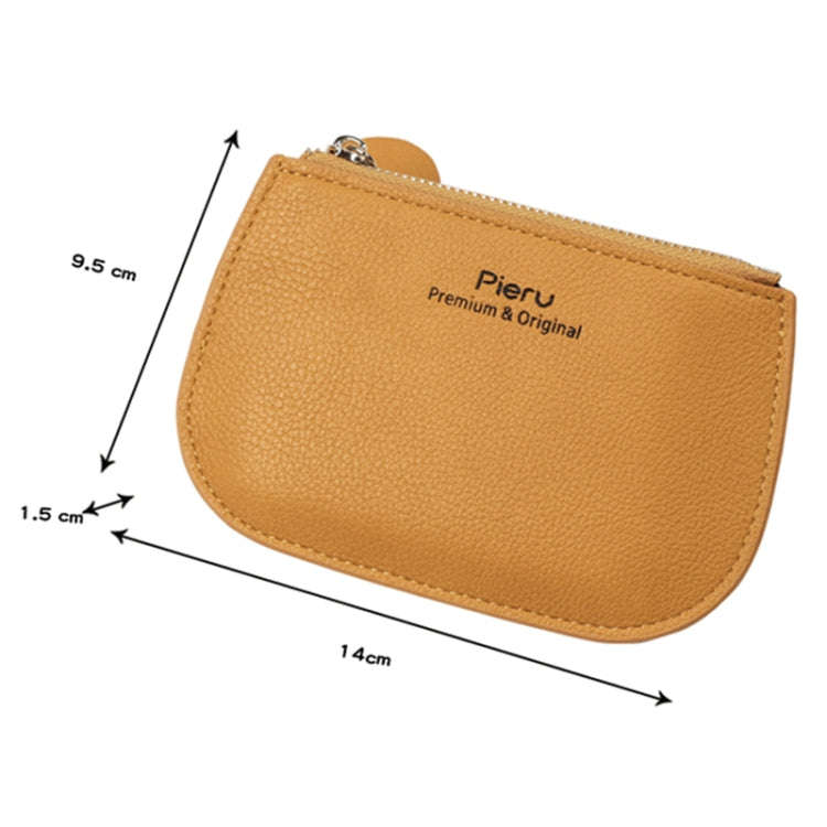 Leisure Ultra-thin Ladies Coin Purse Zippered Mini Wallet(Light Purple)