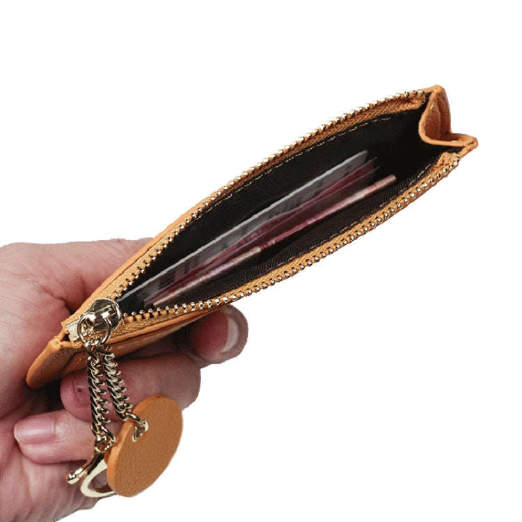 Leisure Ultra-thin Ladies Coin Purse Zippered Mini Wallet(Light Purple)