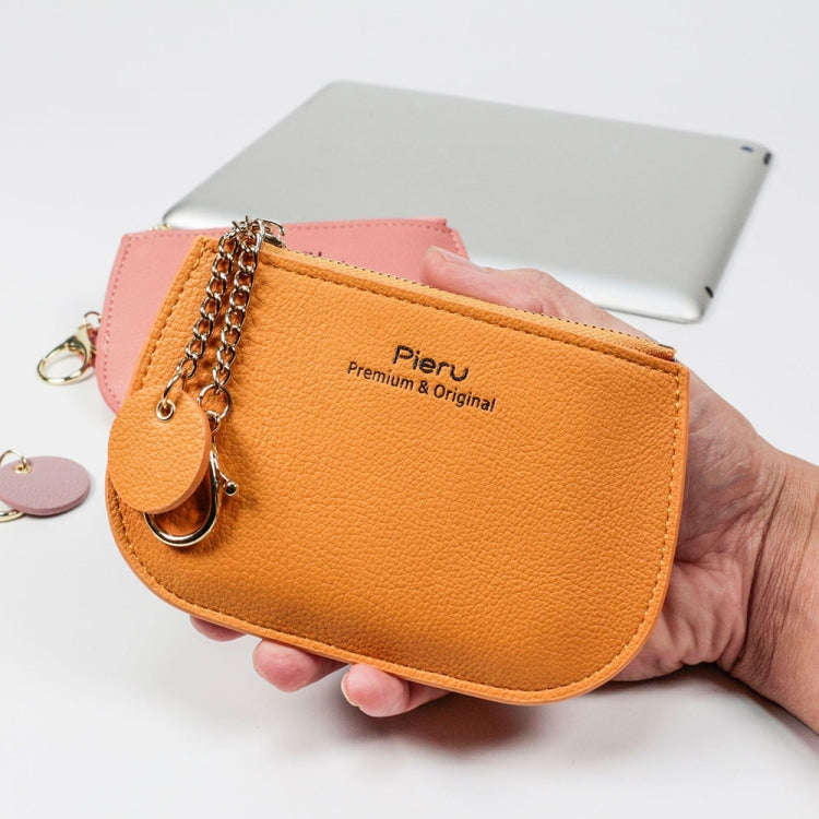 Leisure Ultra-thin Ladies Coin Purse Zippered Mini Wallet(Light Purple)