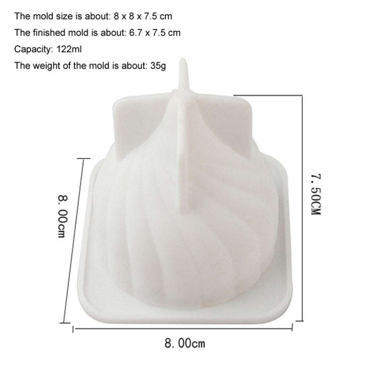 GT-105 Single Swirl Mousse Cake Mold Chocolate Baking French Dessert Onion Shape Silicone Mold