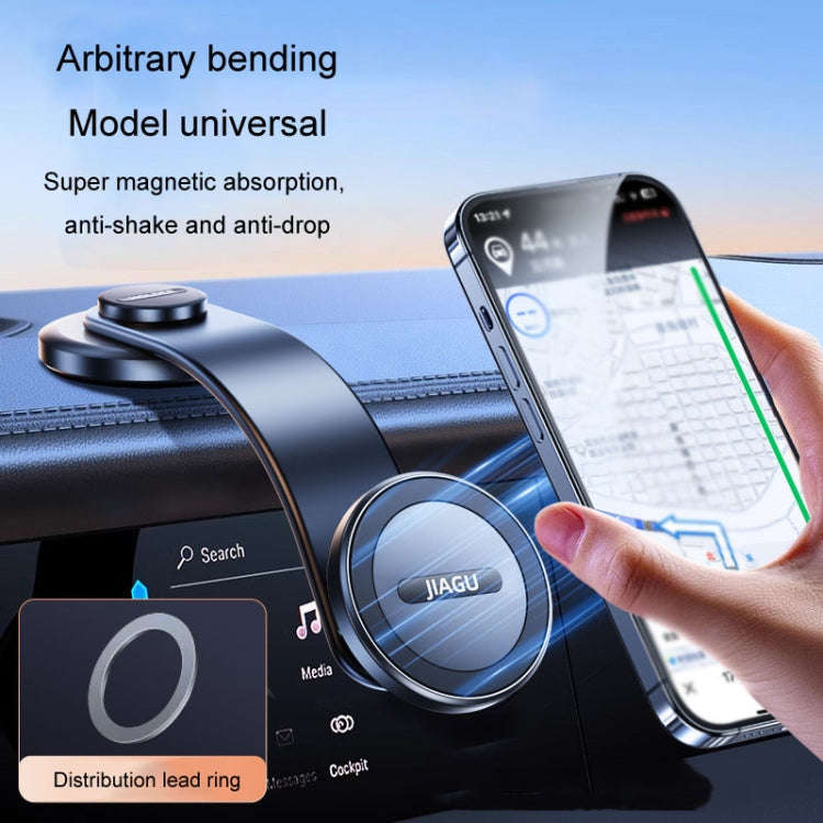 JIAGU Car Suction Cup Type Magsafe Mobile Phone Bracket Telescopic Instrument Panel Car Navigatio...