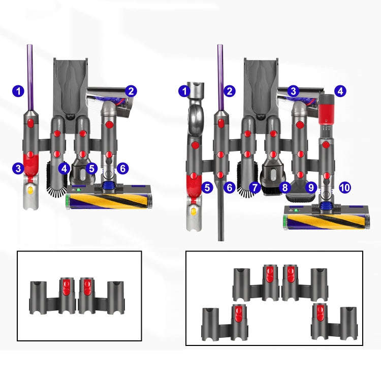 For Dyson V7 V8 V10 V11 V12 V15 Vacuum Cleaner Storage Rack Extension Bracket 1pair