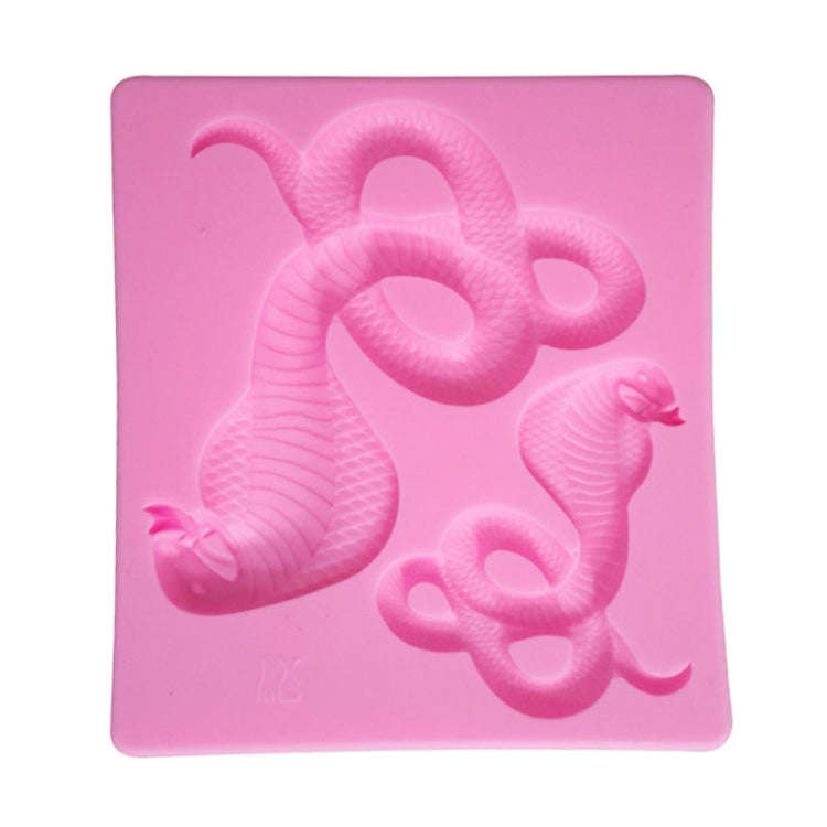 Cake Silicone Mold Snake Shape Fondant Chocolate Decoration Mold Kitchen Baking Tool(Pink)