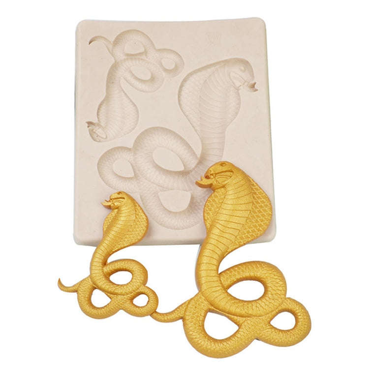 Cake Silicone Mold Snake Shape Fondant Chocolate Decoration Mold Kitchen Baking Tool(Pink)