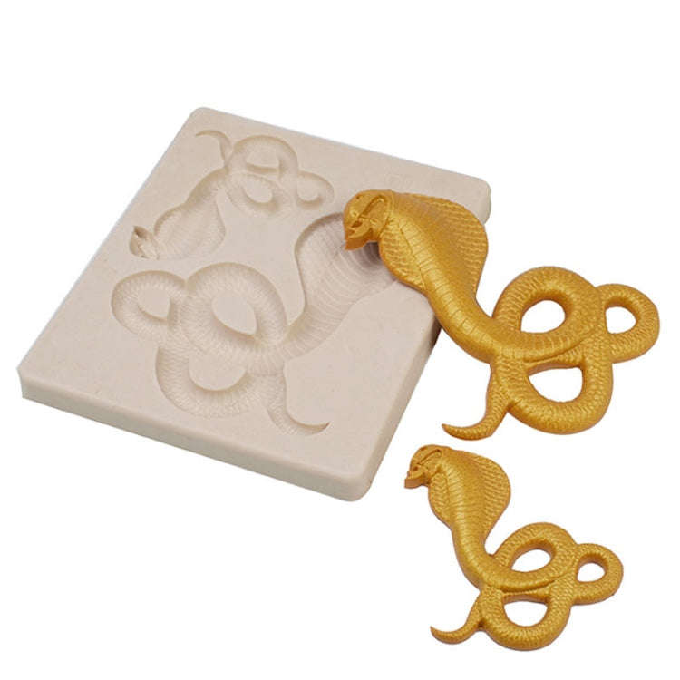 Cake Silicone Mold Snake Shape Fondant Chocolate Decoration Mold Kitchen Baking Tool(Pink)
