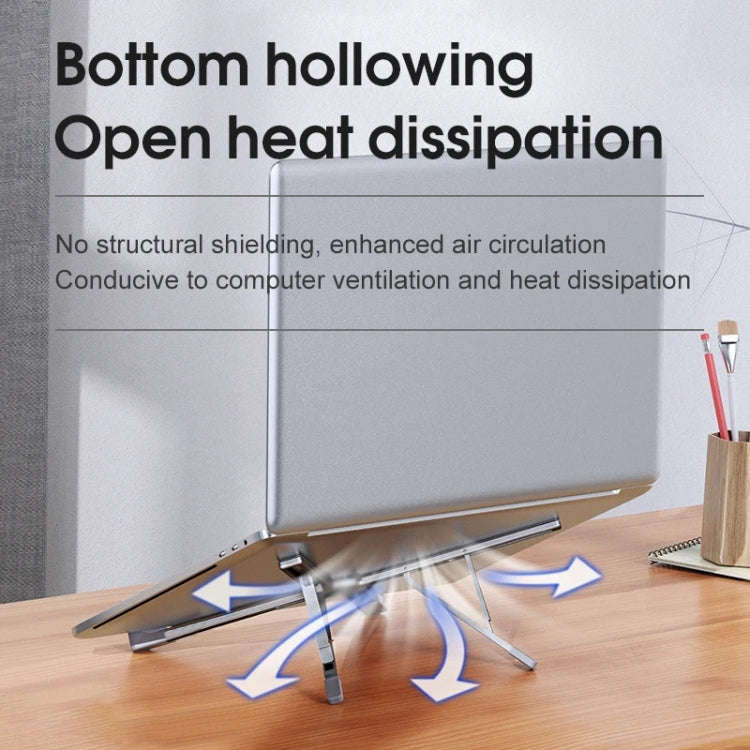 XY-1 5-In-1 Laptop Docking Station Stand Increased Folding Heat Dissipation HUB Bracket(Gray)