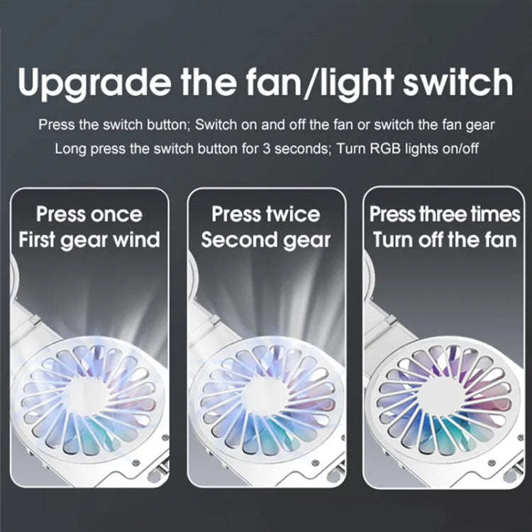 C9 Pro RGB Ambient Light Foldable Fan Cooling Laptop Aluminum Alloy Heightening Stand, Color: Silver