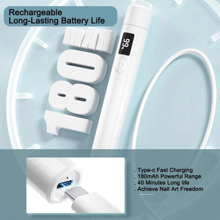 Rechargeable Mini UV Led Lamp for Nails Gel Dry With 360 Degree Rotating Stand(White)