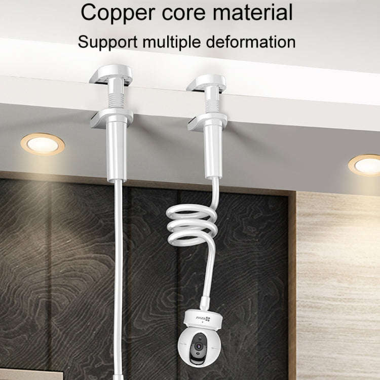 Punch-Free Surveillance Camera Mounting Bracket Cabinet Ceiling Rack, Model: White 50cm