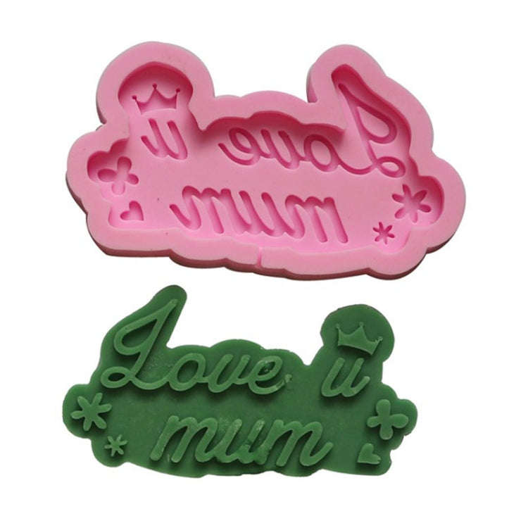 Mother Day Fondant Chocolate Silicone Mold Cake Decoration Baking Love Mother Word Mold, Color: M...