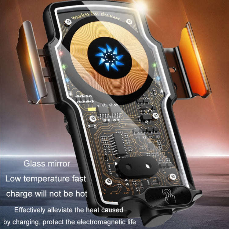 Car Magsafe Wireless Charger Transparent Induction 120W Fast Charging Universal Mobile Phone Brac...