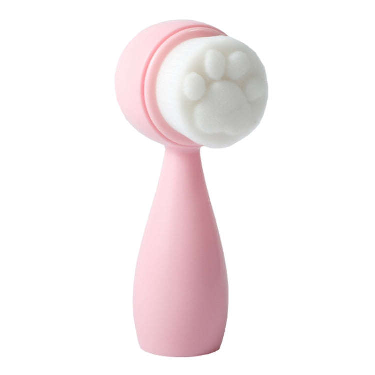 Cute Cats Paw Soft Hair Facial Brush Manual Facial Cleansing Brush(Pink)
