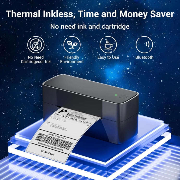Phomemo PM245-BT Bluetooth Shipping Label Printer Support Labels Width  1- 4.6 Inch(UK Plug)