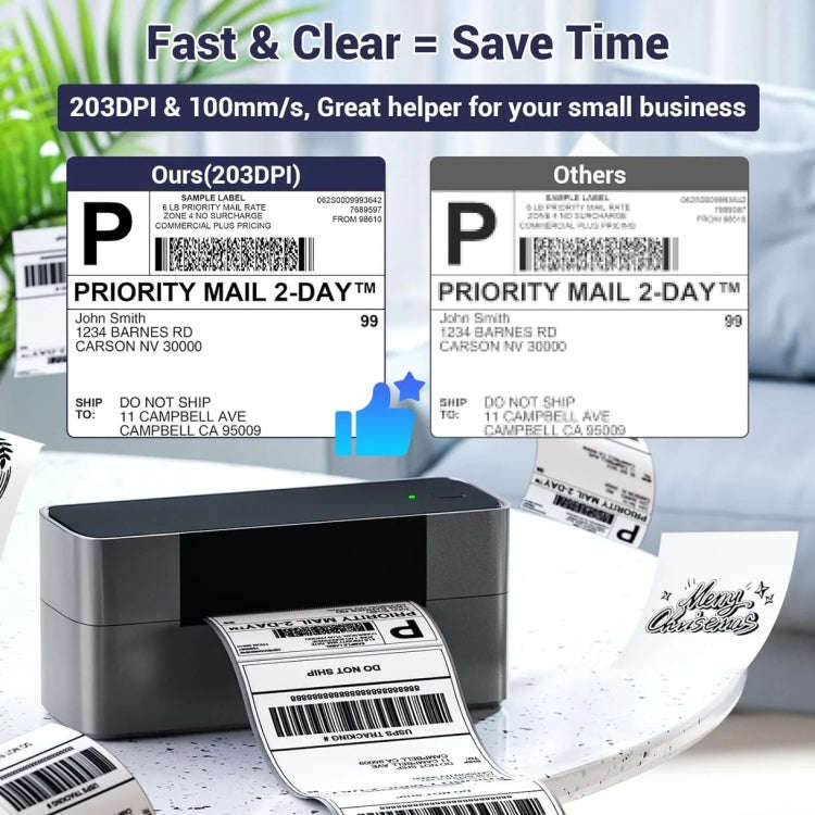 Phomemo PM245-BT Bluetooth Shipping Label Printer Support Labels Width  1- 4.6 Inch(UK Plug)