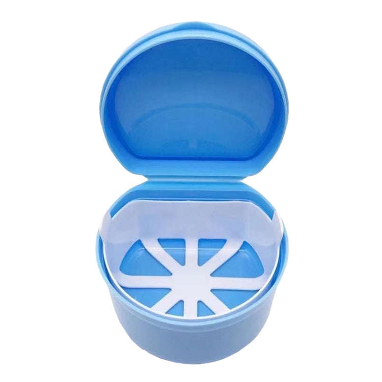Braces Soaking Storage And Cleaning Box Portable Dental Reservation Case(Blue)