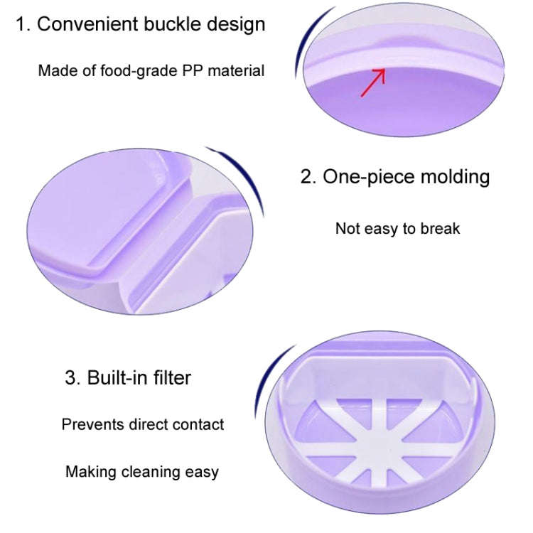 Braces Soaking Storage And Cleaning Box Portable Dental Reservation Case(Light Purple)