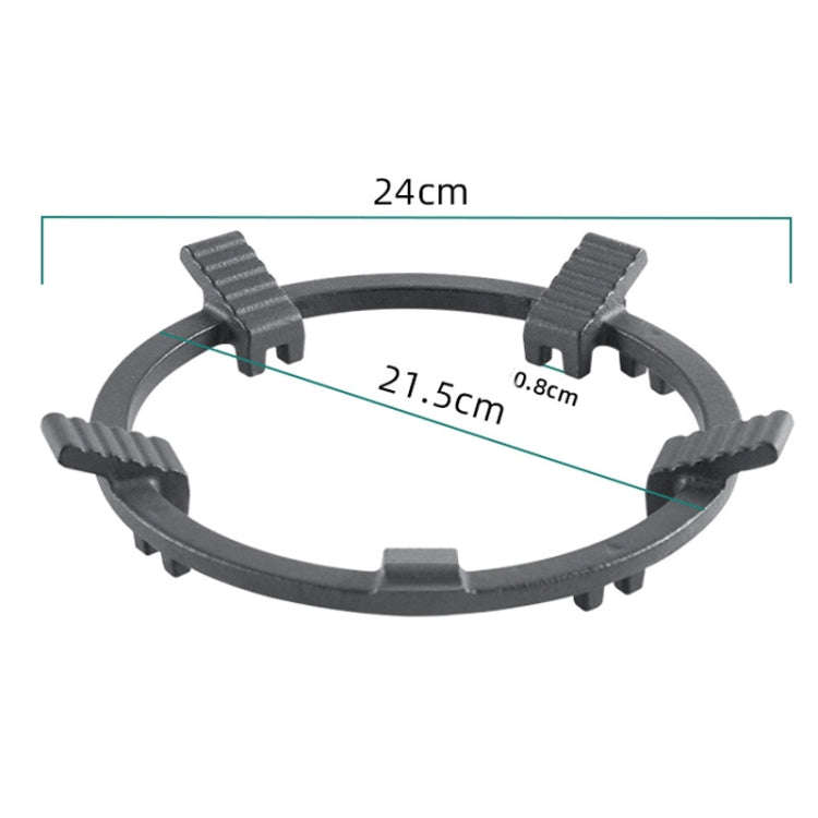 Gas Stove Anti-Slip Rack Cast Iron Anti-Slip Wok Support Ring(Black)