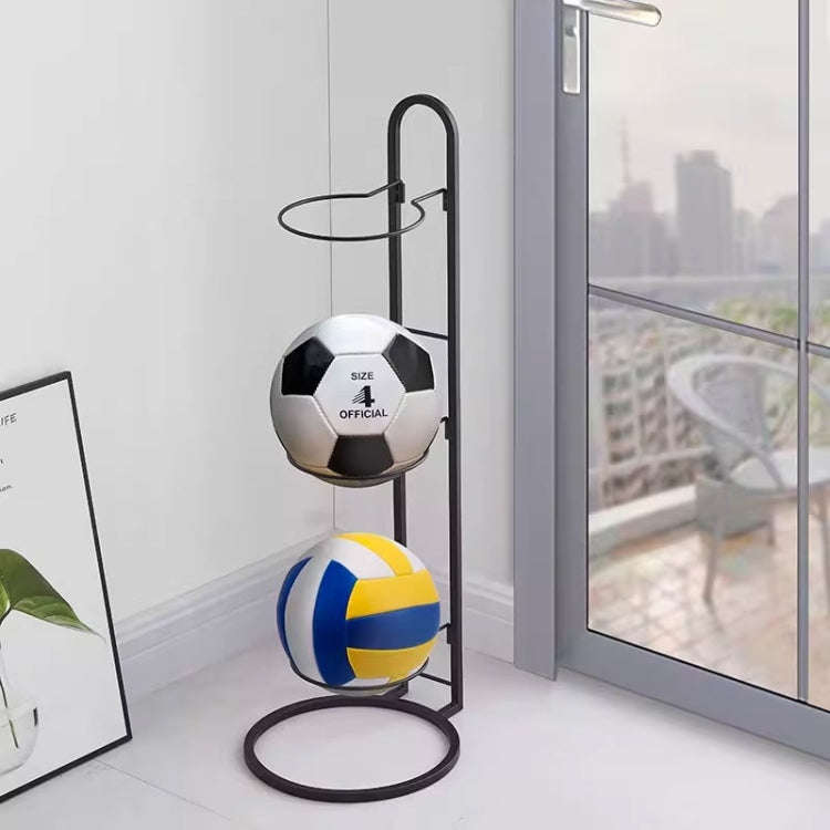Basketball Storage Rack Volleyball Stand Holder, Spec: 4 Layers White